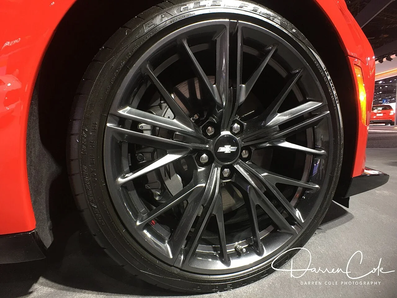 Camaro ZL1 wheel and brake at the 2016 Los Angeles Auto Show