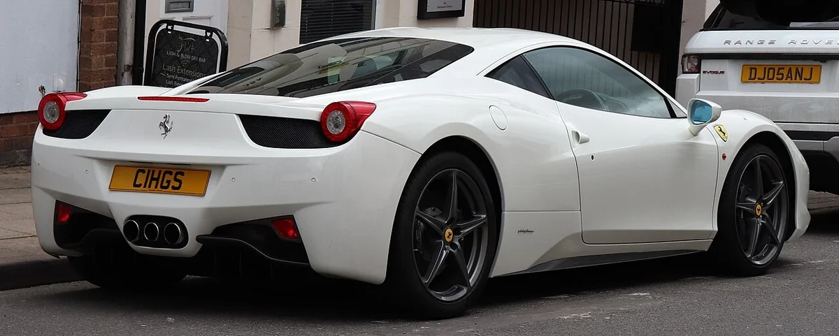 Ferrari 458 Italia rear with triple central exhaust