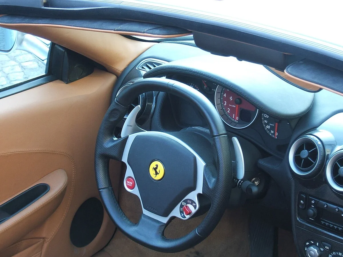 Ferrari F430 steering wheel and dashboard