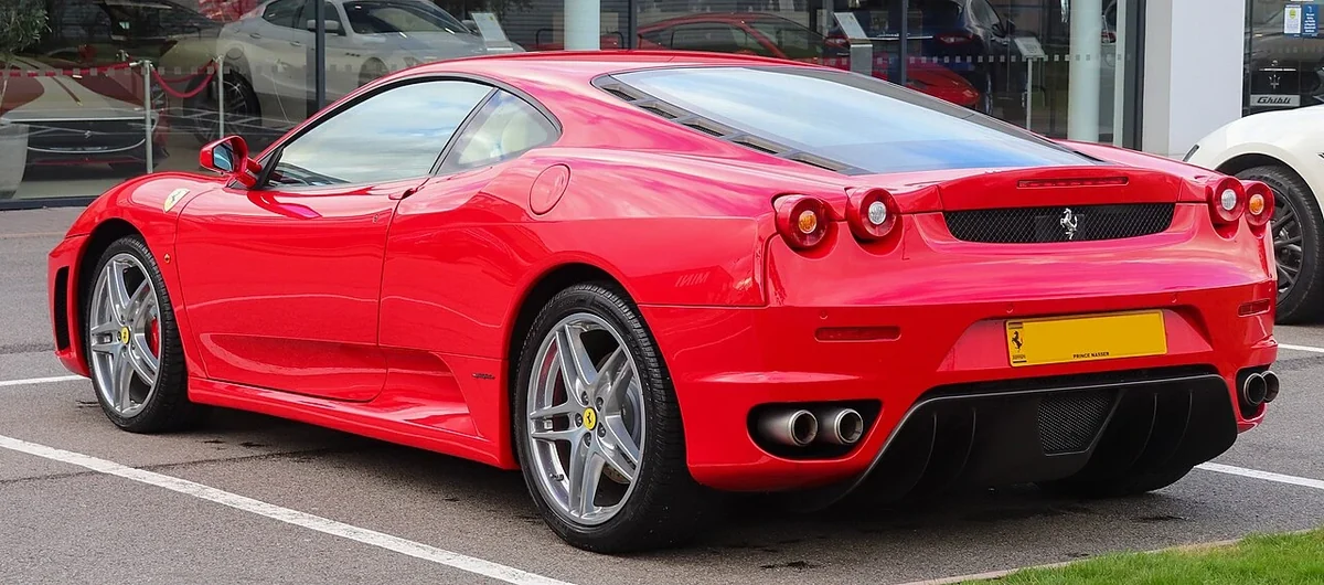 2007 Ferrari F430 rear three-quarter view