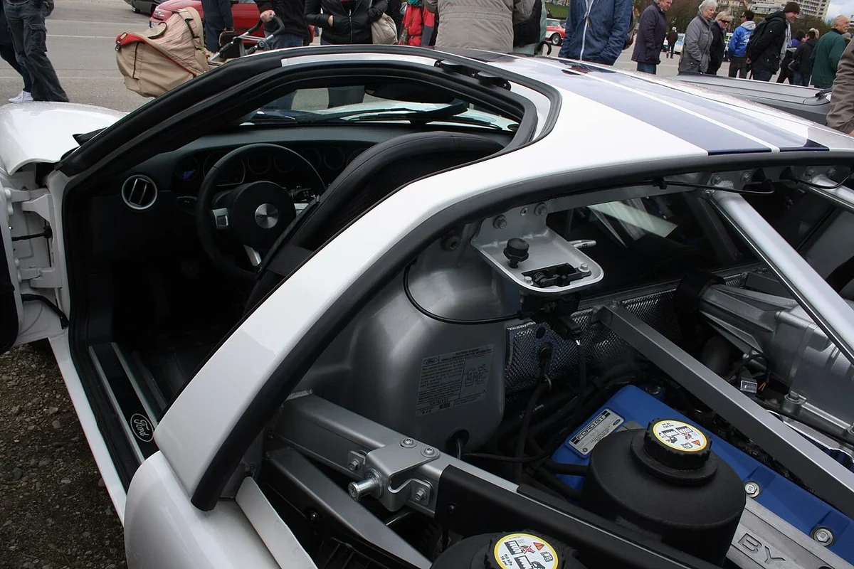 Ford GT with roof-cut door open