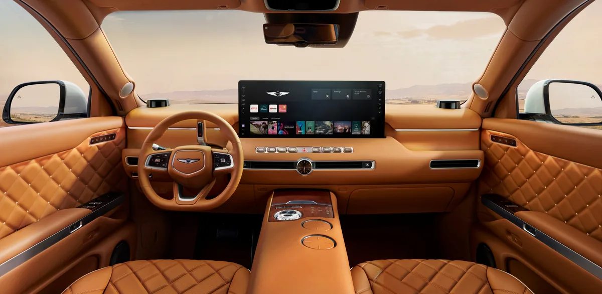 Genesis GV90 dashboard and wide central display