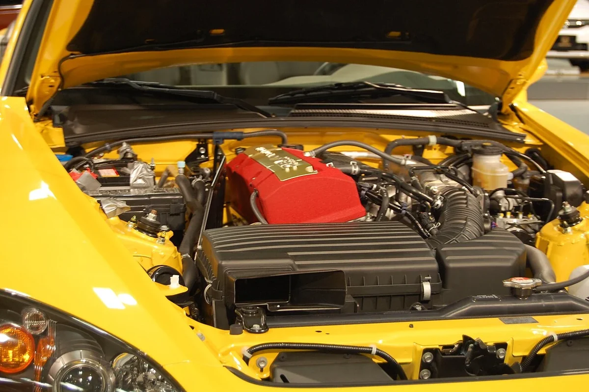 Engine-bay detail from a 2009 U.S