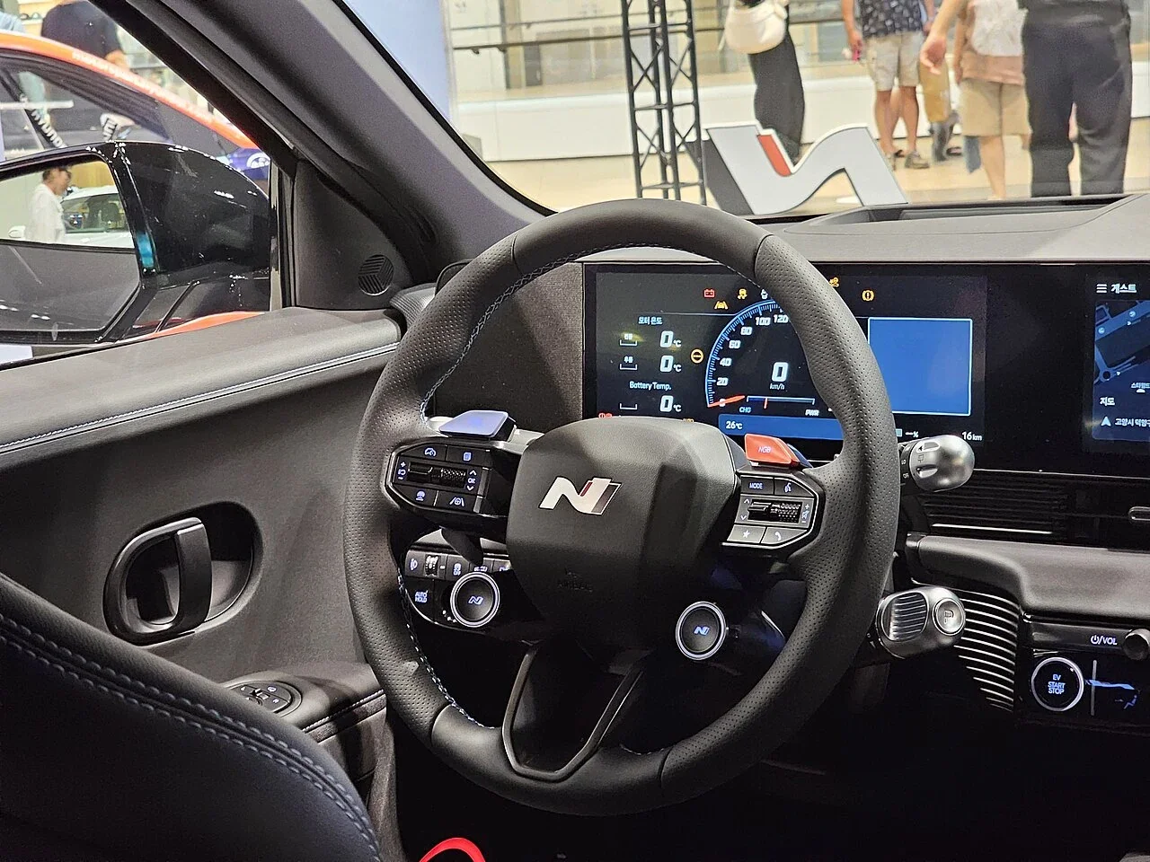 Hyundai IONIQ 5 N steering wheel and N controls