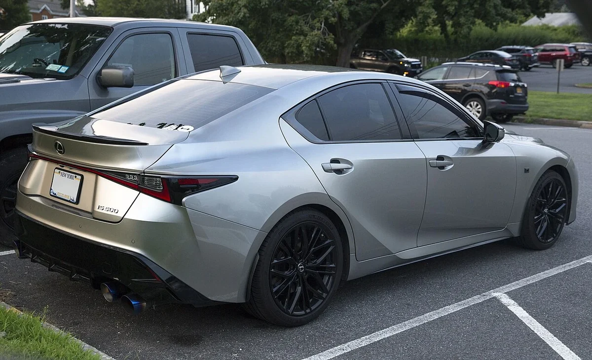 2022 Lexus IS 500 F SPORT Performance in Iridium, rear right