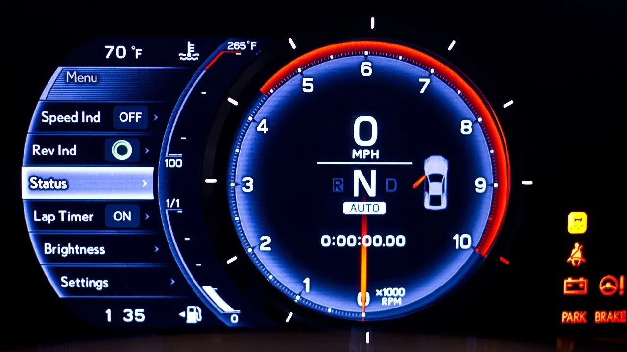 Lexus LFA digital tachometer