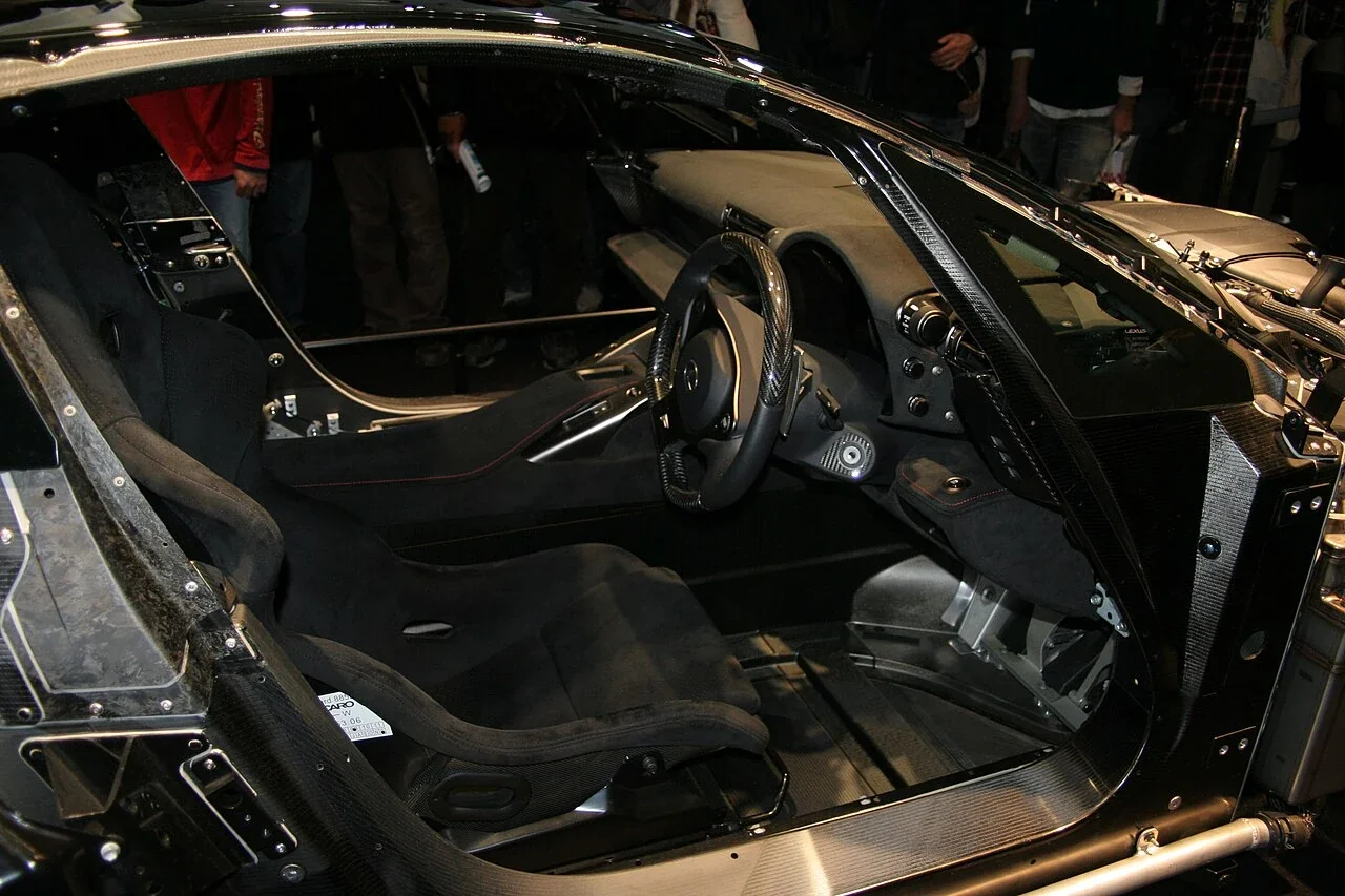Lexus LFA display cabin and exposed structure