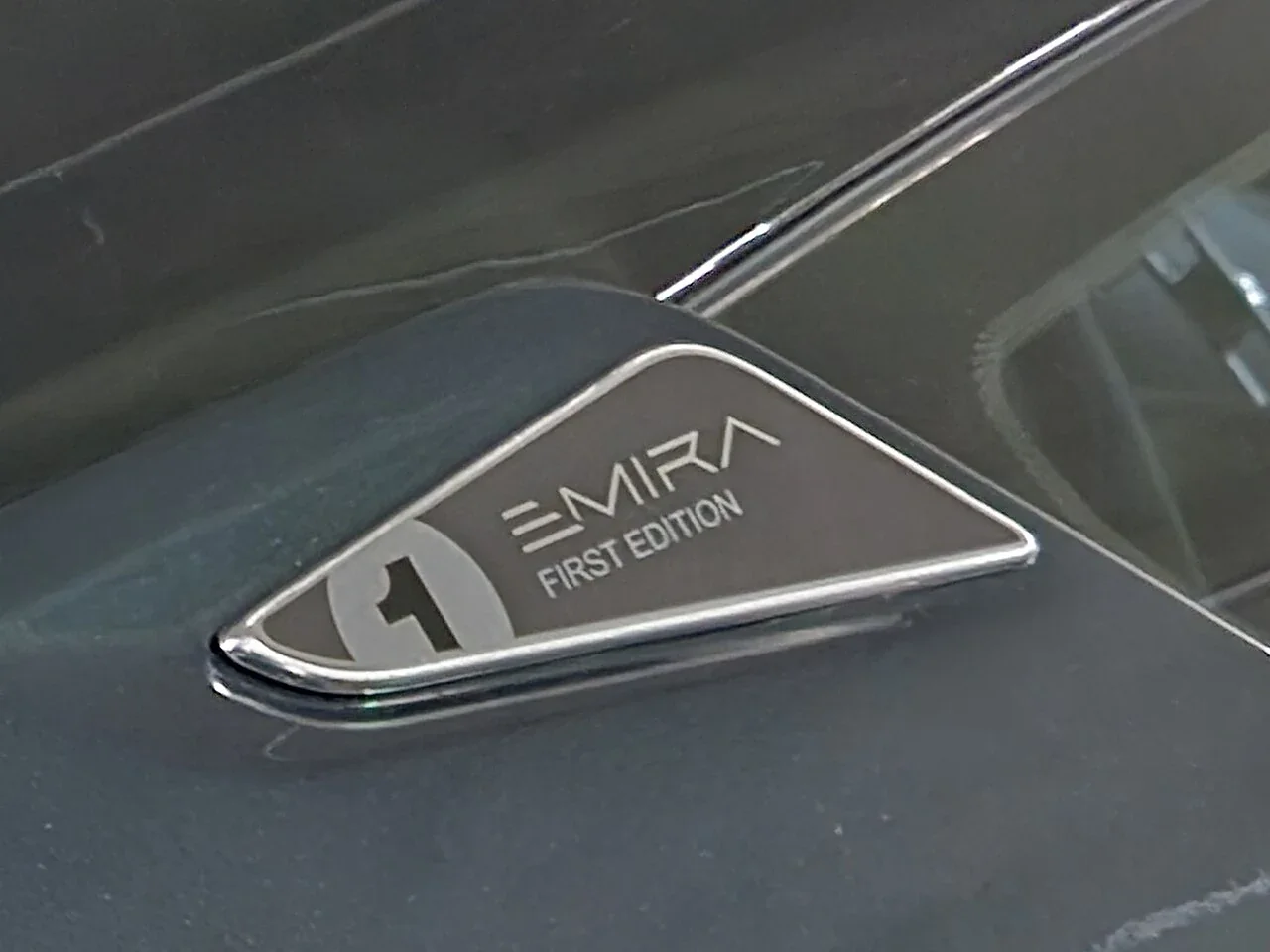 Lotus Emira First Edition identification badge