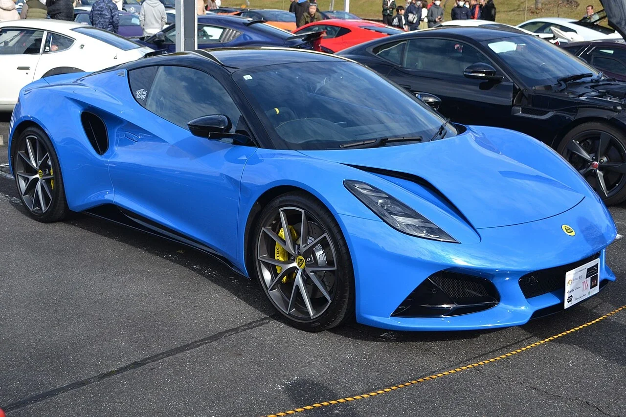 Blue Lotus Emira V6 First Edition front three-quarter view