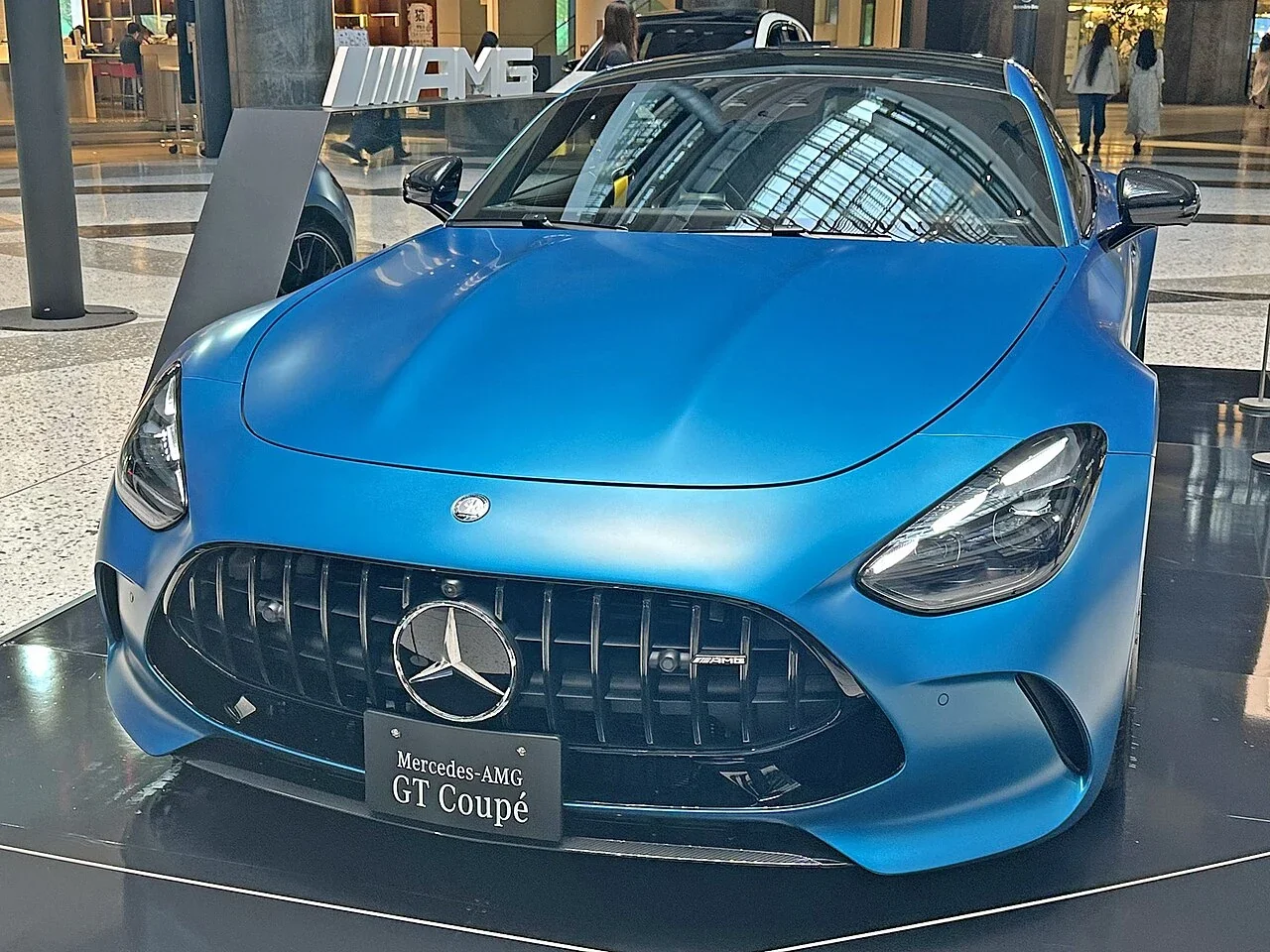 Blue Mercedes-AMG GT 63 two-door front