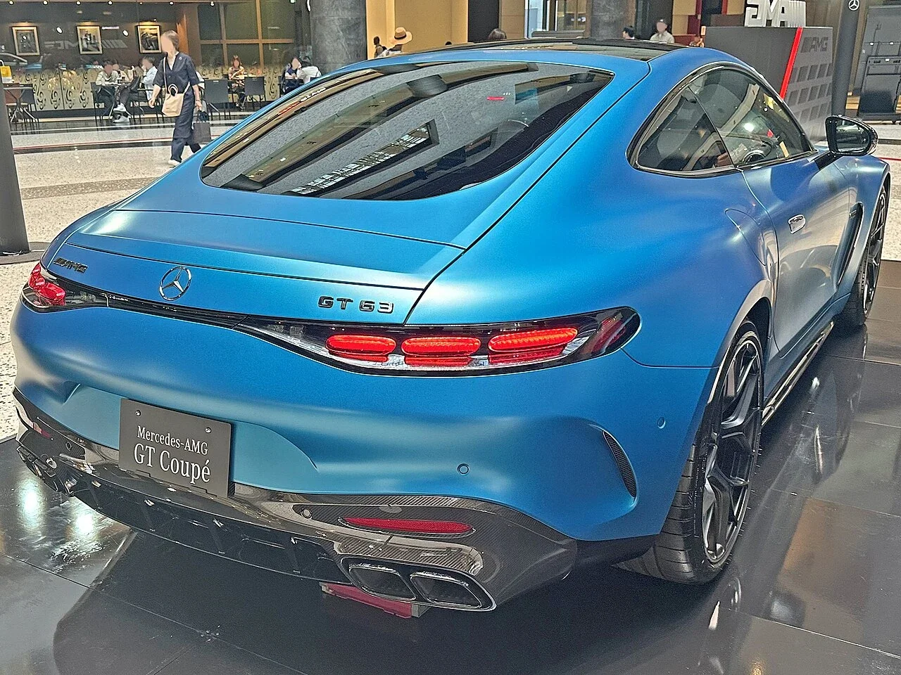 Blue Mercedes-AMG GT 63 C192 rear