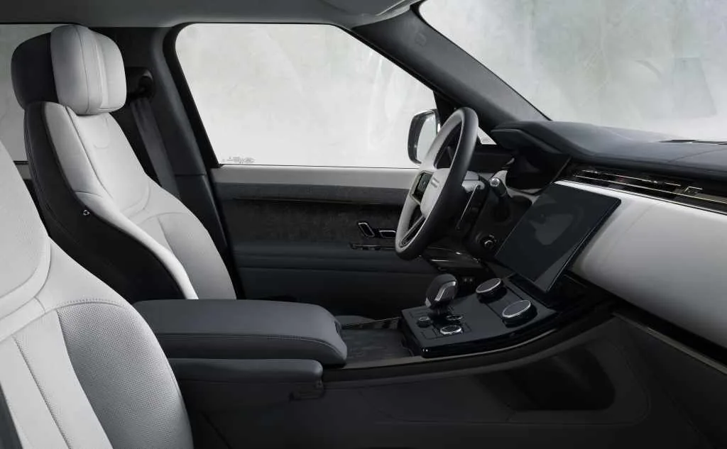 Range Rover Sport cabin viewed from the side