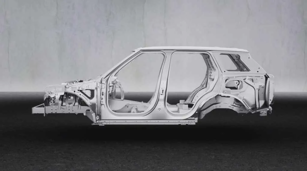 Technical CGI of the Range Rover Sport MLA-Flex body structure