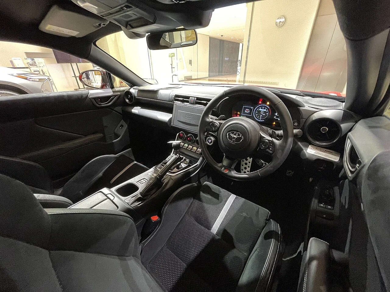 Right-hand-drive Toyota GR86 RZ automatic interior