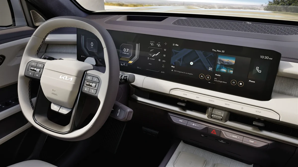 Kia Telluride Hybrid dashboard and displays