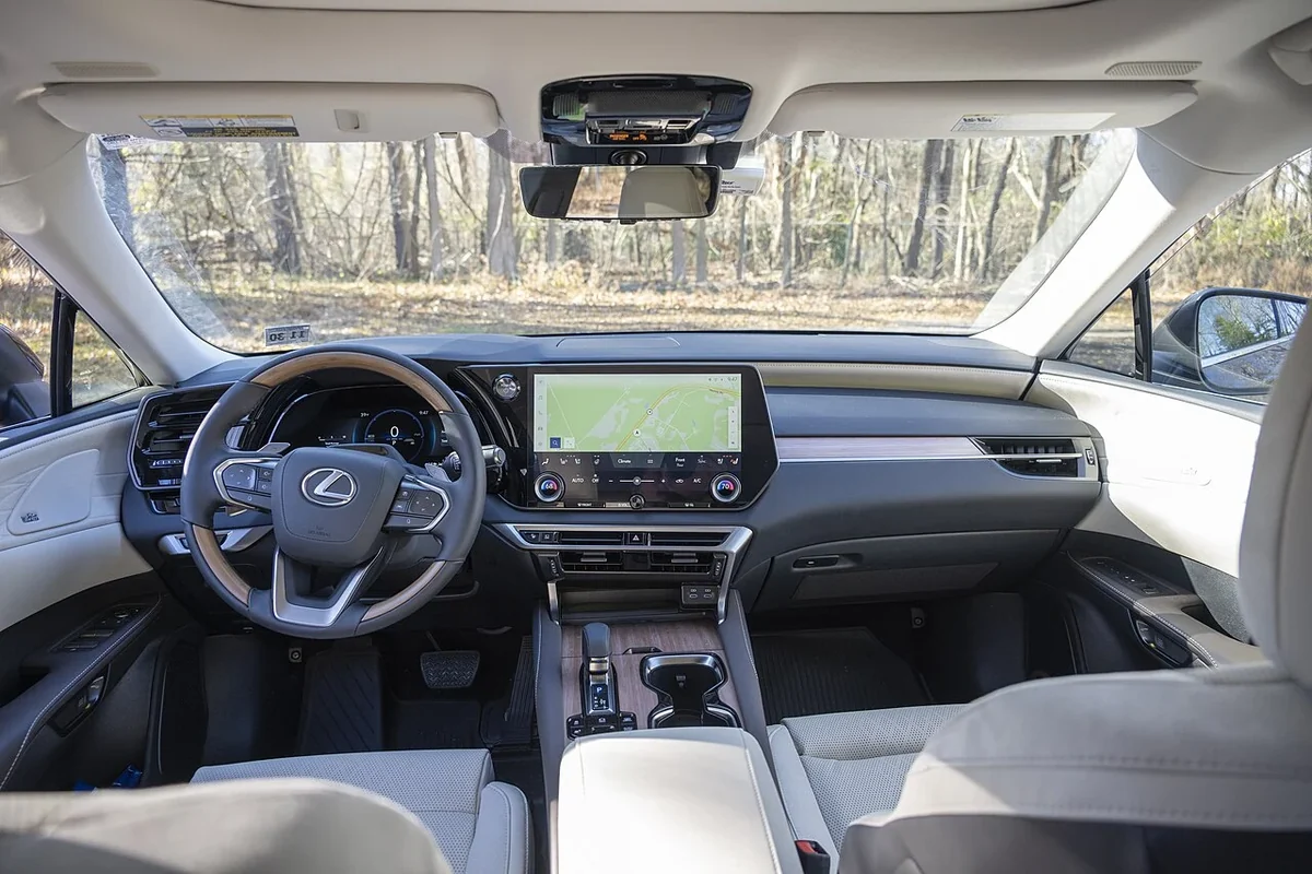 2026 Lexus RX 450h+ dashboard and front cabin