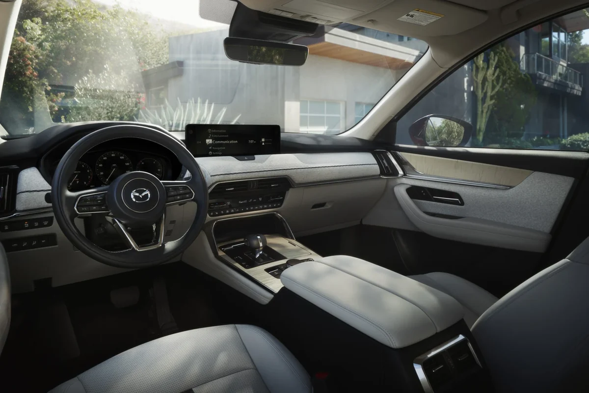 Mazda CX-90 dashboard and front cabin
