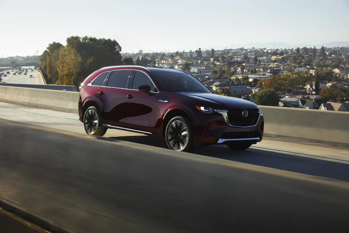 Mazda CX-90 inline-six front three-quarter view
