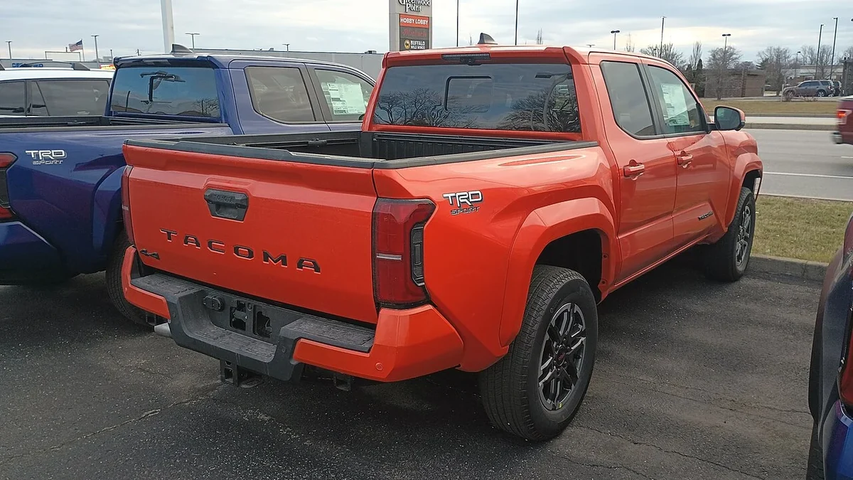 2024 Toyota Tacoma TRD Sport rear three-quarter view