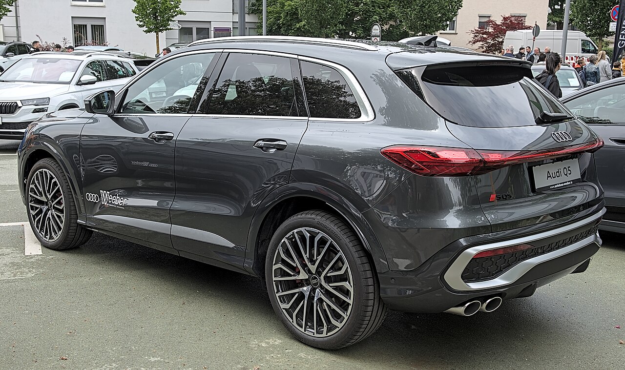 Grey Audi SQ5 GU SUV at an outdoor display