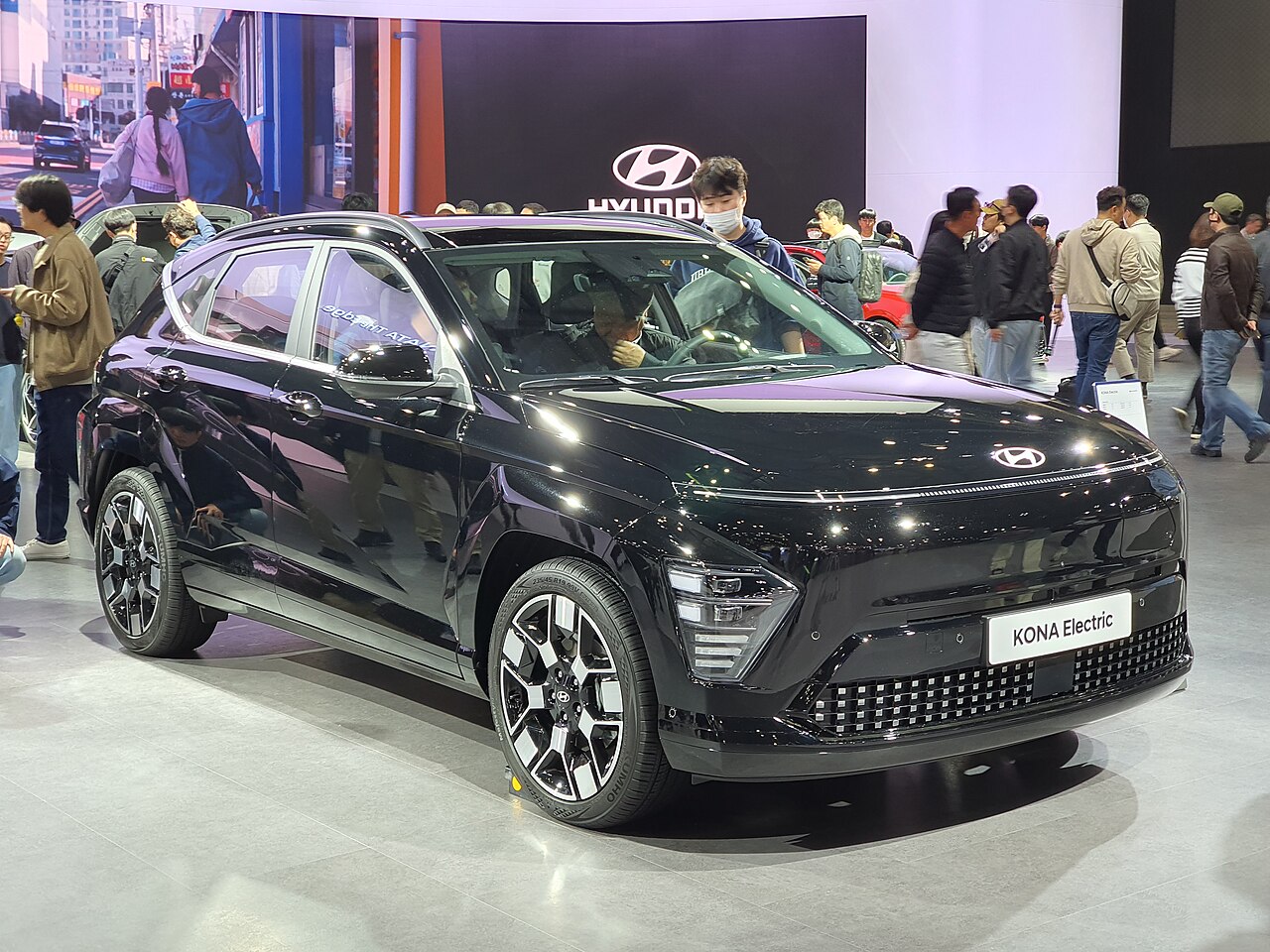 Black second-generation Hyundai Kona Electric