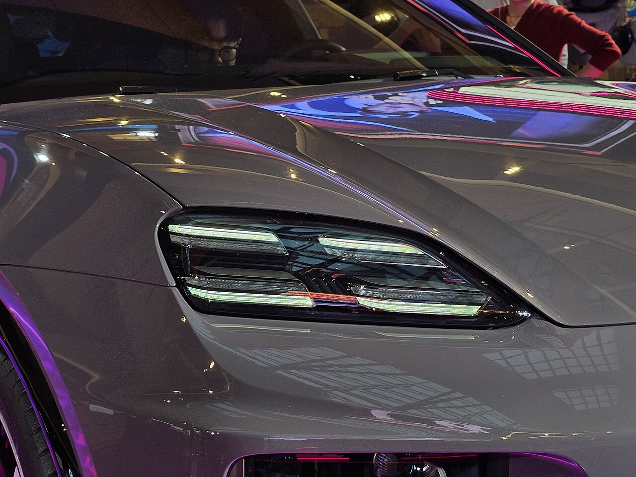 Porsche Macan Electric front lighting detail