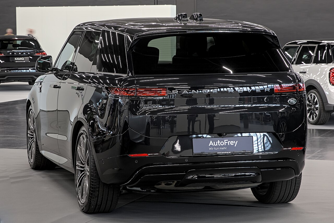 Black L461 Range Rover Sport rear at a show