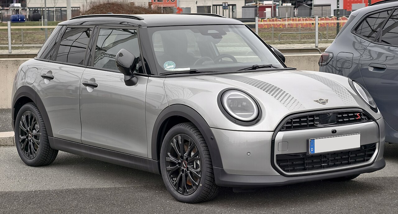 Silver MINI Cooper S F65 five-door hatchback front