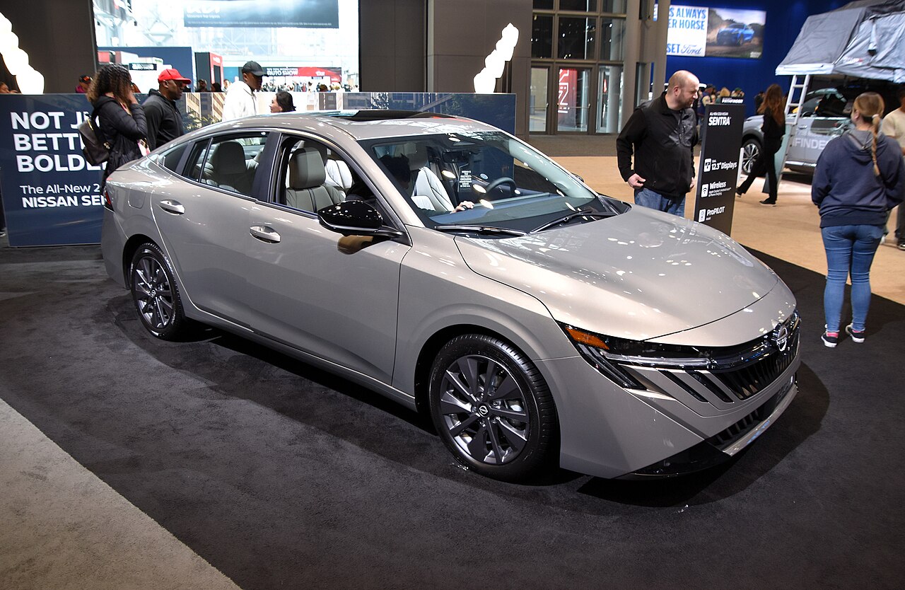 Silver redesigned 2026 Nissan Sentra SL front