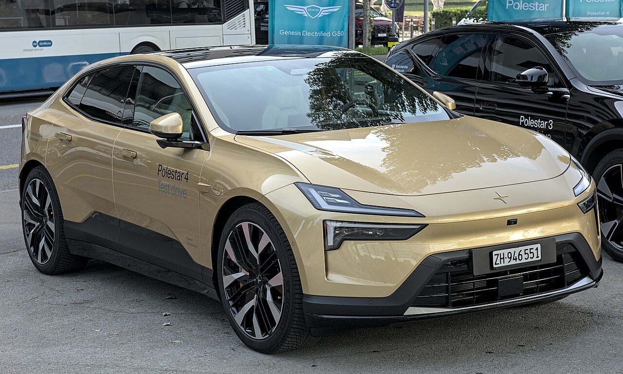 Gold Polestar 4 at Auto Zurich 2024