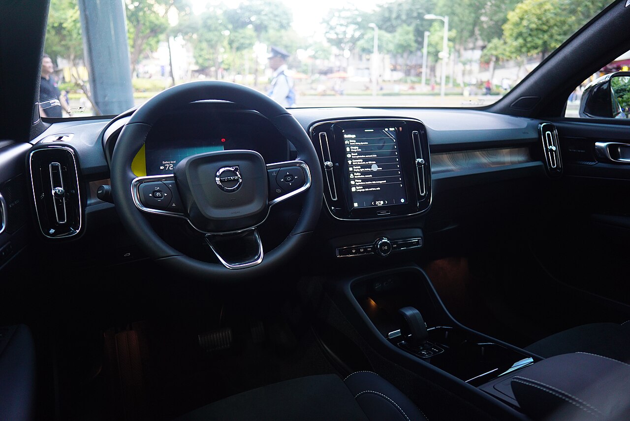 Volvo EC40 left-hand-drive dashboard