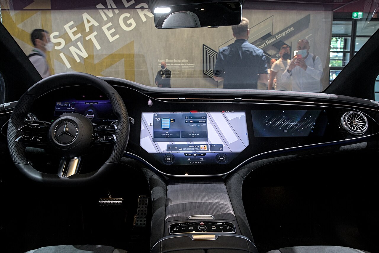 Mercedes-Benz EQE V295 dashboard at IAA 2021