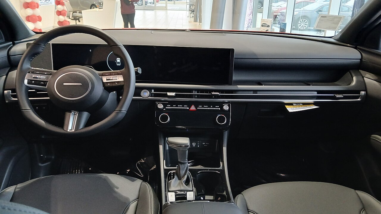 2025 Hyundai Santa Cruz dashboard and front seats