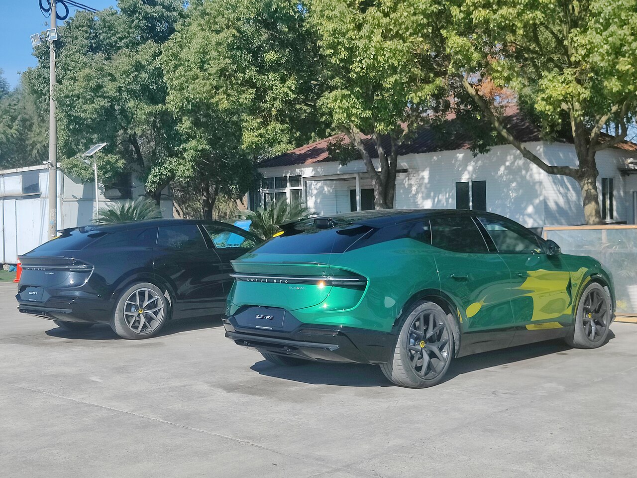 Green Lotus Eletre, rear three-quarter view