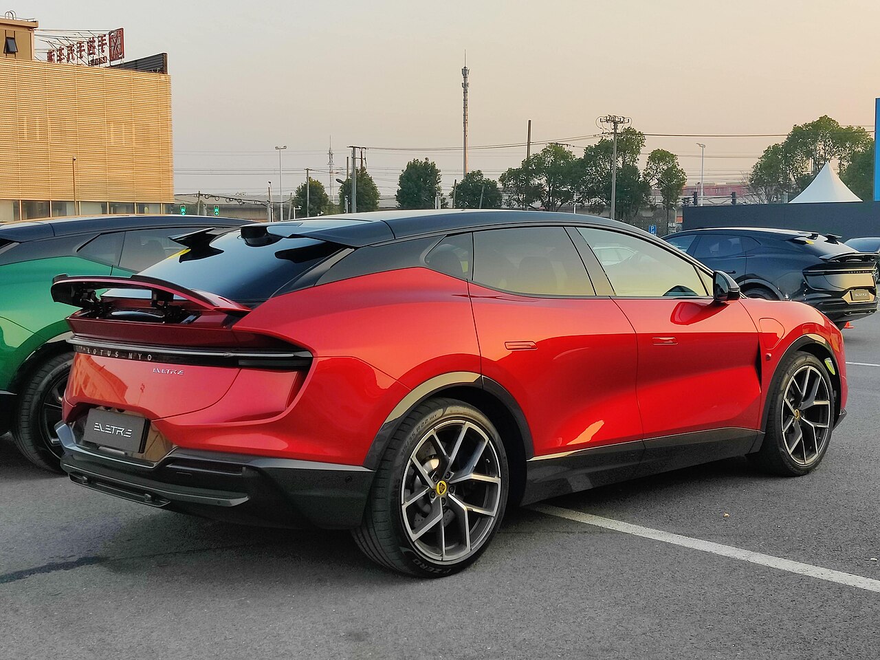 Red Lotus Eletre, rear three-quarter view