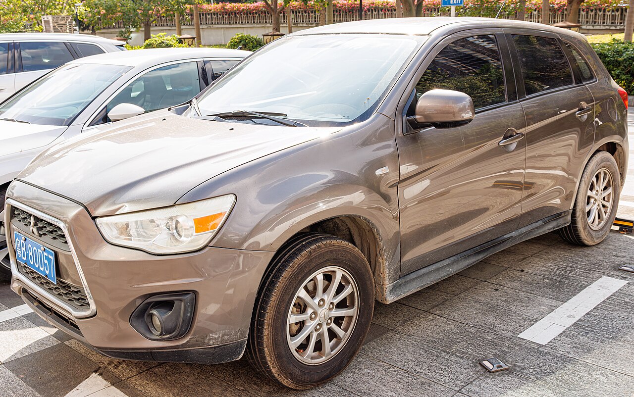 Grey Mitsubishi ASX, front three-quarter view in China