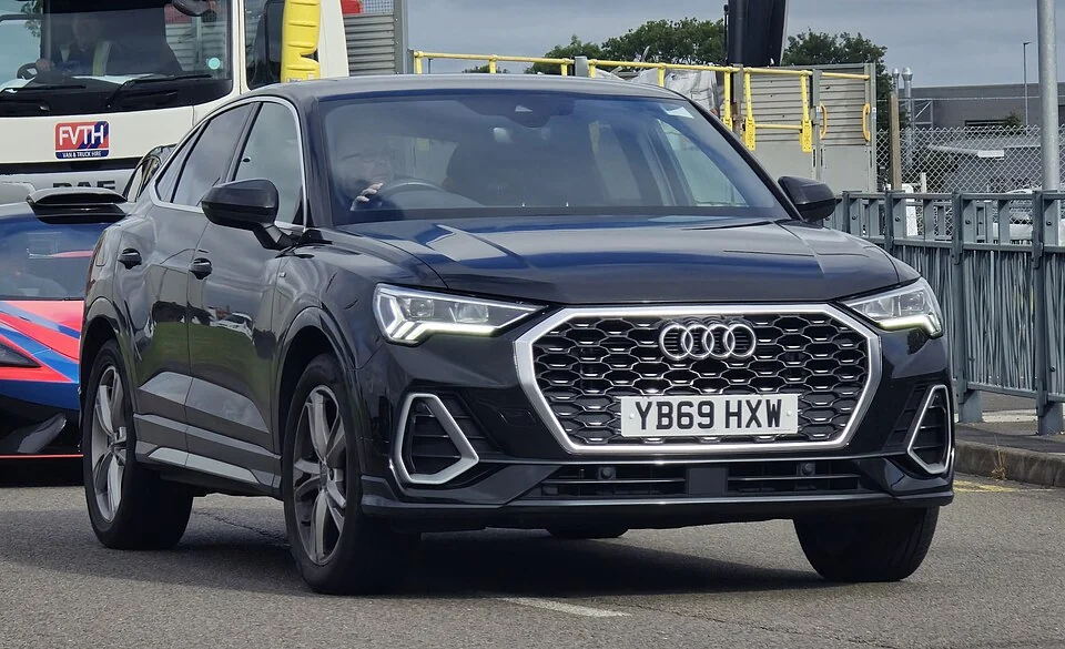 Second-generation Audi Q3 F3, front view